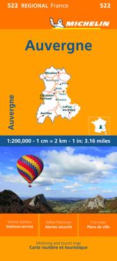 Auvergne Limousin - Michelin Regional Map 522