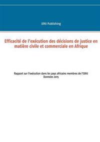Efficacité de l'exécution des décisions de justice en matière civile et commerciale en Afrique