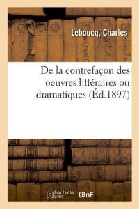 Kirjan kansi "de la Contrefaçon Des Oeuvres Littéraires Ou Dramatiques"