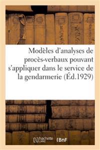 Modèles d'Analyses de Procès-Verbaux Pouvant s'Appliquer À Tous Les Cas