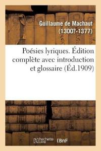 Bokomslag för "Poésies Lyriques. Édition Complète Avec Introduction Et Glossaire"