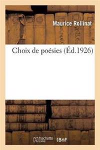 Choix de Poésies
