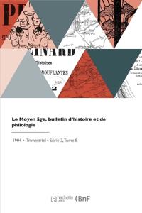 Kirjan kansi "Le Moyen âge, bulletin d'histoire et de philologie"