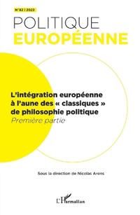 L'intégration européenne à l'aune des classiques de philosophie politique