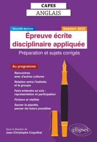 CAPES Anglais - Epreuve écrite disciplinaire appliquée - Session 2023