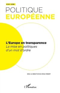 L'Europe en transparence