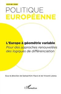 L'Europe à géométrie variable