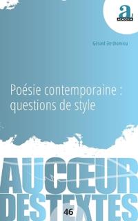Poésie contemporaine