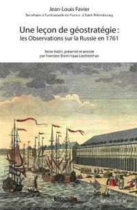 Une Leçon de géostratégie : les Observations sur la Russie en 1761