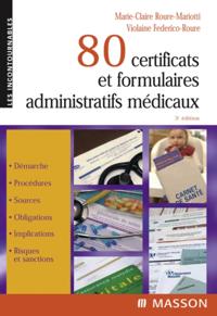 80 certificats et formulaires administratifs medicaux