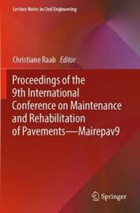 Kirjan kansi "Proceedings of the 9th International Conference on Maintenance and Rehabilitation of Pavements—Mairepav9"