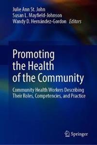 Kirjan kansi "Promoting the Health of the Community"