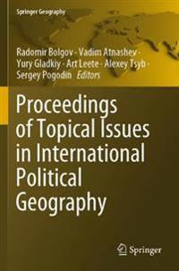 Kirjan kansi "Proceedings of Topical Issues in International Political Geography"