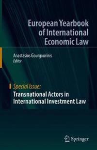 Bokomslag för "Transnational Actors in International Investment Law"