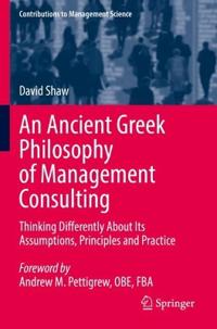 Kirjan kansi "An Ancient Greek Philosophy of Management Consulting"