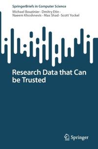 Research Data that Can Be Trusted
