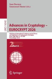 Advances in Cryptology – EUROCRYPT 2026