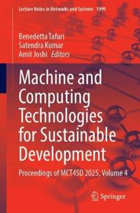 Machine and Computing Technologies for Sustainable Development