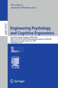 Engineering Psychology and Cognitive Ergonomics