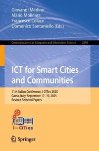 ICT for Smart Cities and Communities