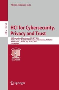 HCI for Cybersecurity, Privacy and Trust