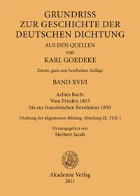 Achtes Buch: Vom Frieden 1815 bis zur französischen Revolution 1830