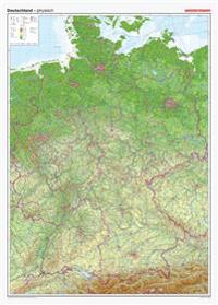 Posterkarten Geographie: Riesenposter Deutschland, physisch. 1 : 750.000