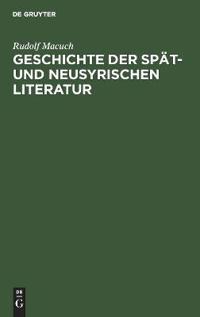 Geschichte der spät- und neusyrischen Literatur