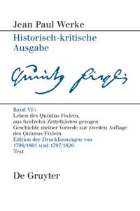 Leben des Quintus Fixlein, aus funfzehn Zettelkästen gezogen