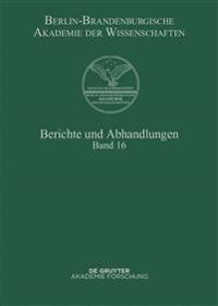 Berichte und Abhandlungen, Band 16, Berichte und Abhandlungen Band 16