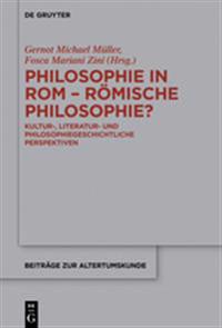 Kirjan kansi "Philosophie in Rom - Römische Philosophie?"