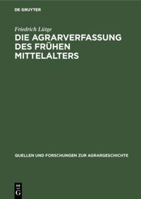 Quellen und Forschungen zur Agrargeschichte