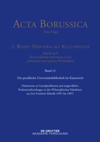 Preußische Universitätspolitik im Deutschen Kaiserreich