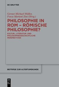 Kirjan kansi "Philosophie in Rom - Römische Philosophie?"