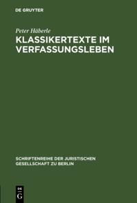 Schriftenreihe der Juristischen Gesellschaft zu Berlin