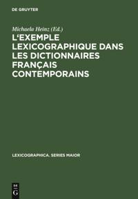 L''exemple lexicographique dans les dictionnaires français contemporains