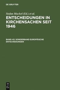 Sonderband Europaische Entscheidungen