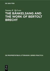 The Bänkelsang and the work of Bertolt Brecht