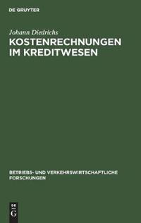Kostenrechnungen Im Kreditwesen