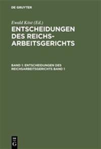 Bokomslag för "Entscheidungen des Reichsarbeitsgerichts"