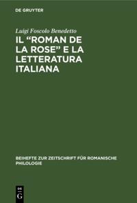 Il “Roman de la rose” e la letteratura italiana