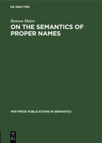 PdR Press Publications in Semantics
