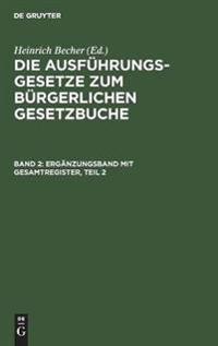 Ergänzungsband Mit Gesamtregister, Teil 2