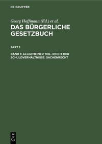 Bokomslag för "Allgemeiner Teil. Recht Der Schuldverhältnisse. Sachenrecht"