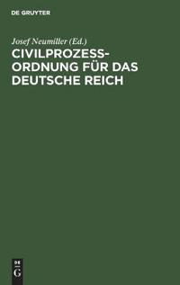 Civilprozeßordnung Für Das Deutsche Reich