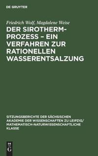 Der Sirotherm-Prozess - Ein Verfahren Zur Rationellen Wasserentsalzung