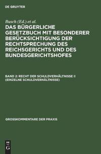 Recht Der Schuldverhältnisse II (Einzelne Schuldverhältnisse)