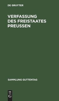 Verfassung Des Freistaates Preußen