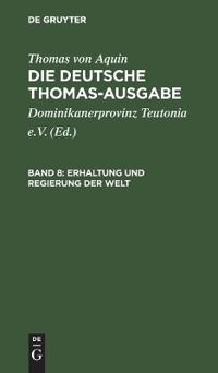 Erhaltung Und Regierung Der Welt