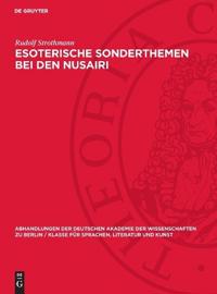 Esoterische Sonderthemen Bei Den Nusairi